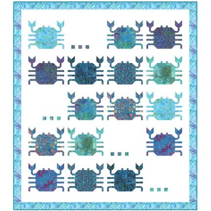 Chroma Batiks Feeling Crabby Quilt Kit-Moda Fabrics-My Favorite Quilt Store