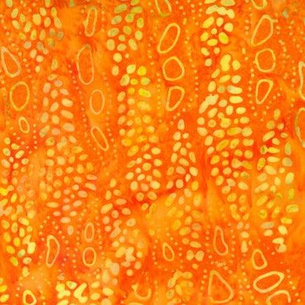 Chroma Batiks  Orange Dots Batik Fabric