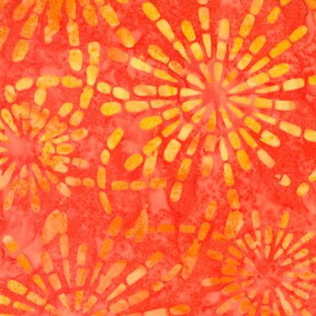 Chroma Batiks  Orange Sunburst Batik Fabric