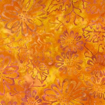 Chroma Batiks  Sunrise Daisies Batik Fabric