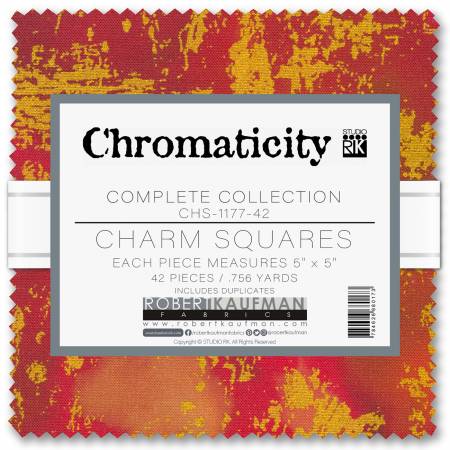 Chromaticity Metallic 5" Charm Pack-Robert Kaufman-My Favorite Quilt Store