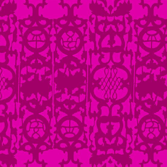 Chrysanthemum Fuchsia Iron Fabric