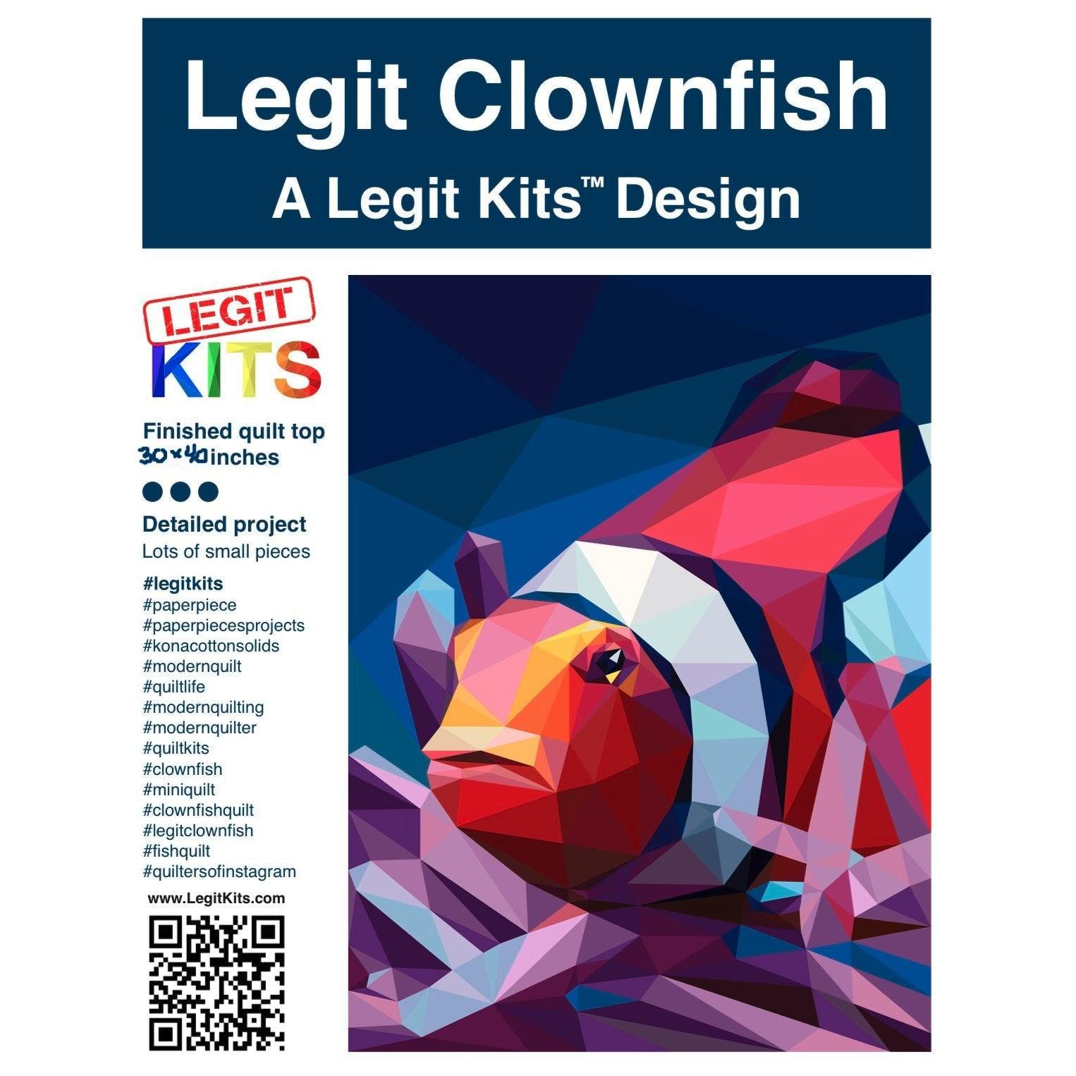 Clownfish Pattern-Legit Kits-My Favorite Quilt Store