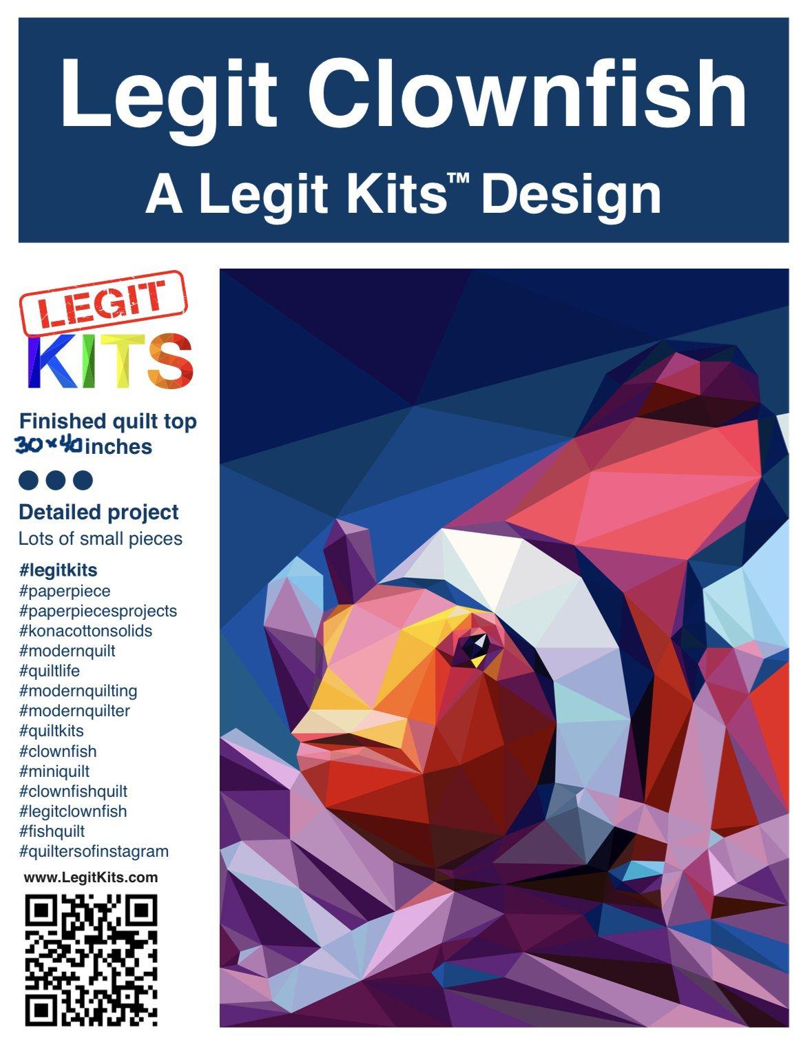 Clownfish Quilt Kit-Legit Kits-My Favorite Quilt Store