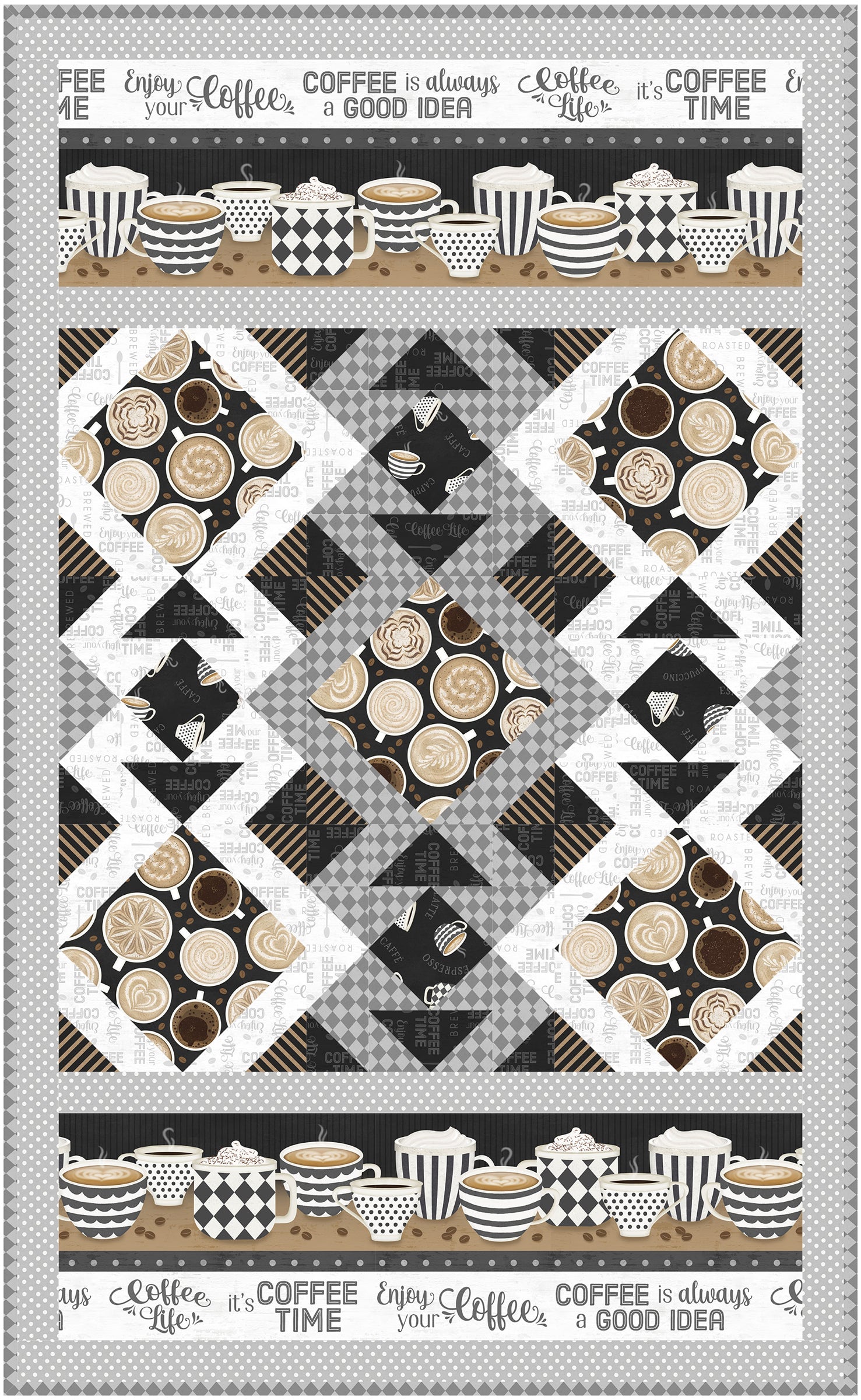 Coffee Life Wall Hanging Quilt Pattern - Free Digital Download-Wilmington Prints-My Favorite Quilt Store