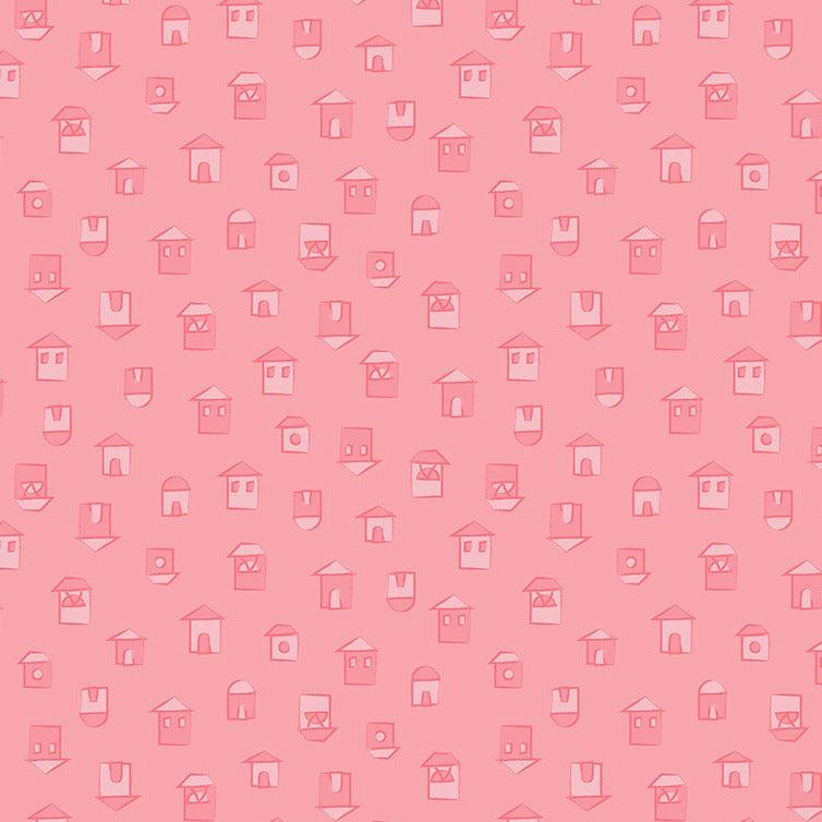 Color Club Pink Little Village Fabric-Windham Fabrics-My Favorite Quilt Store