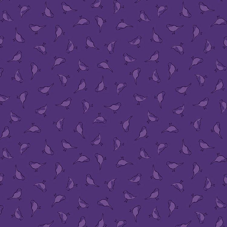 Color Club Violet Birdies Fabric-Windham Fabrics-My Favorite Quilt Store