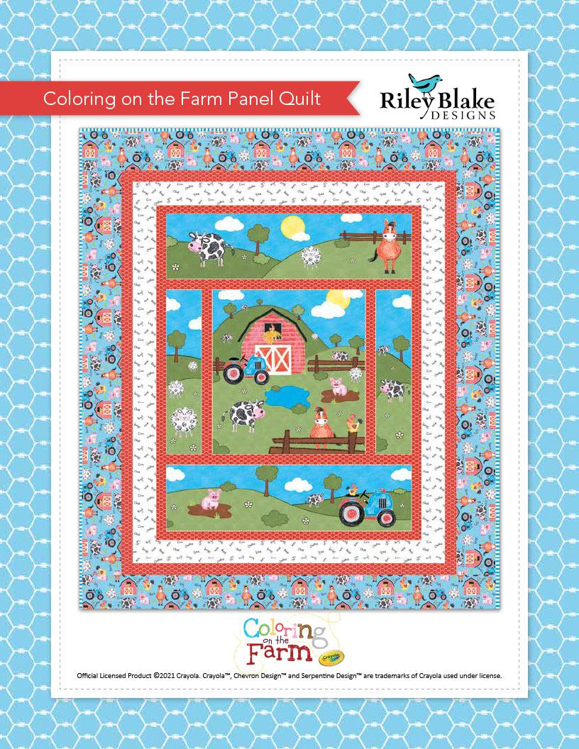 Coloring on the Farm Panel Quilt Pattern - Free Digital Download-Riley Blake Fabrics-My Favorite Quilt Store