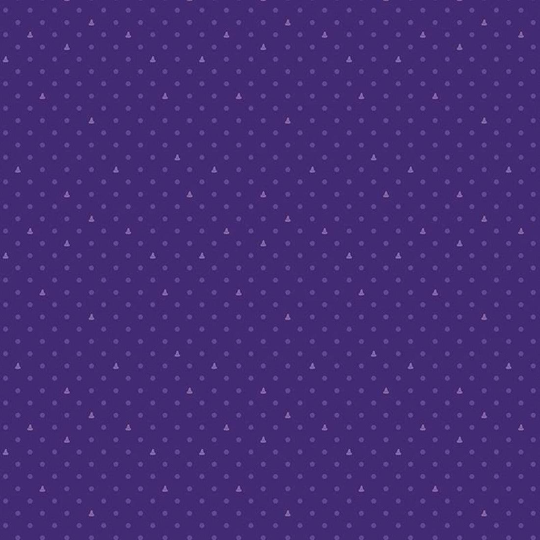 dark purple polka dot background