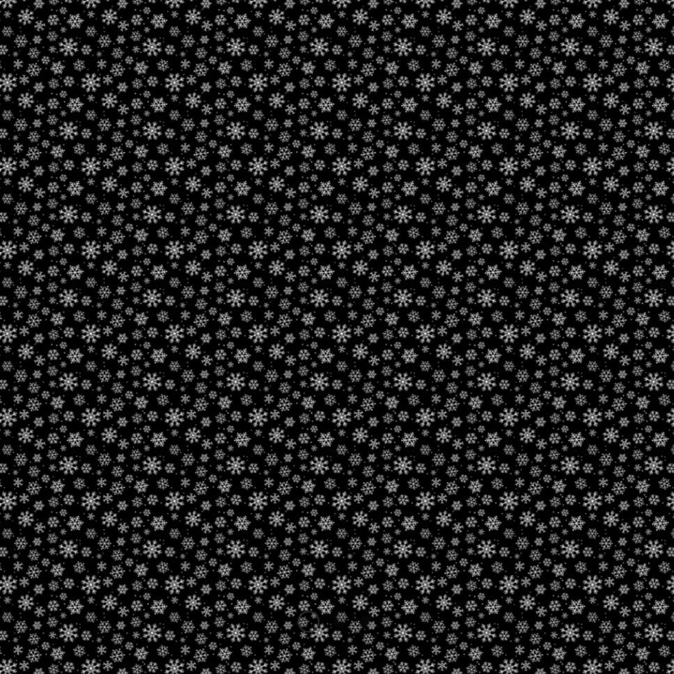 Comfort and Joy Black Frosty Fabric