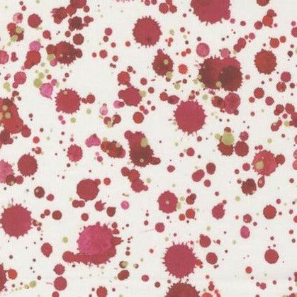 Comfort and Joy Cloud Red Splatter Dots Fabric