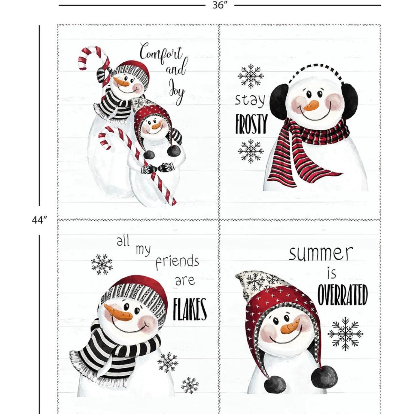 Comfort and Joy Snowman Panel 36"x 44/45"-Camelot Fabrics-My Favorite Quilt Store