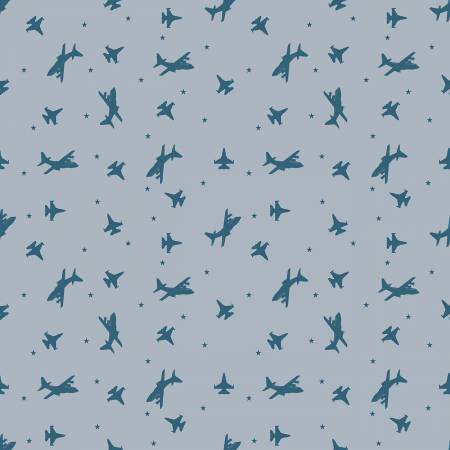 Coming Home Gray Airplanes Fabric-Riley Blake Fabrics-My Favorite Quilt Store