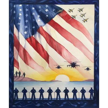 Coming Home Multi Armed Forces 36" Panel