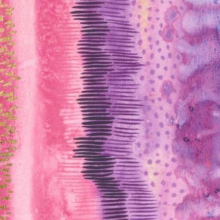 Coming Up Roses Rose Rainbow Watercolor Stripe Fabric