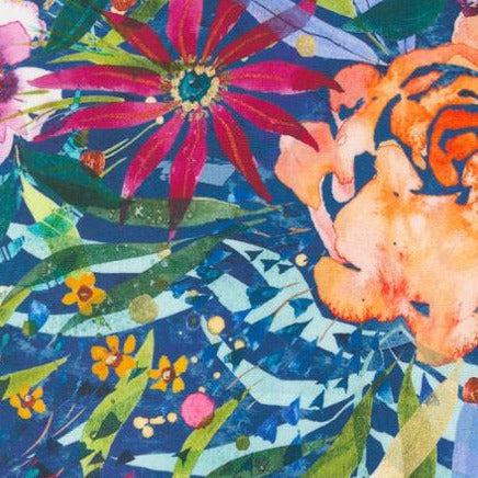 Coming Up Roses Sapphire Large Watercolor Floral Fabric-Moda Fabrics-My Favorite Quilt Store