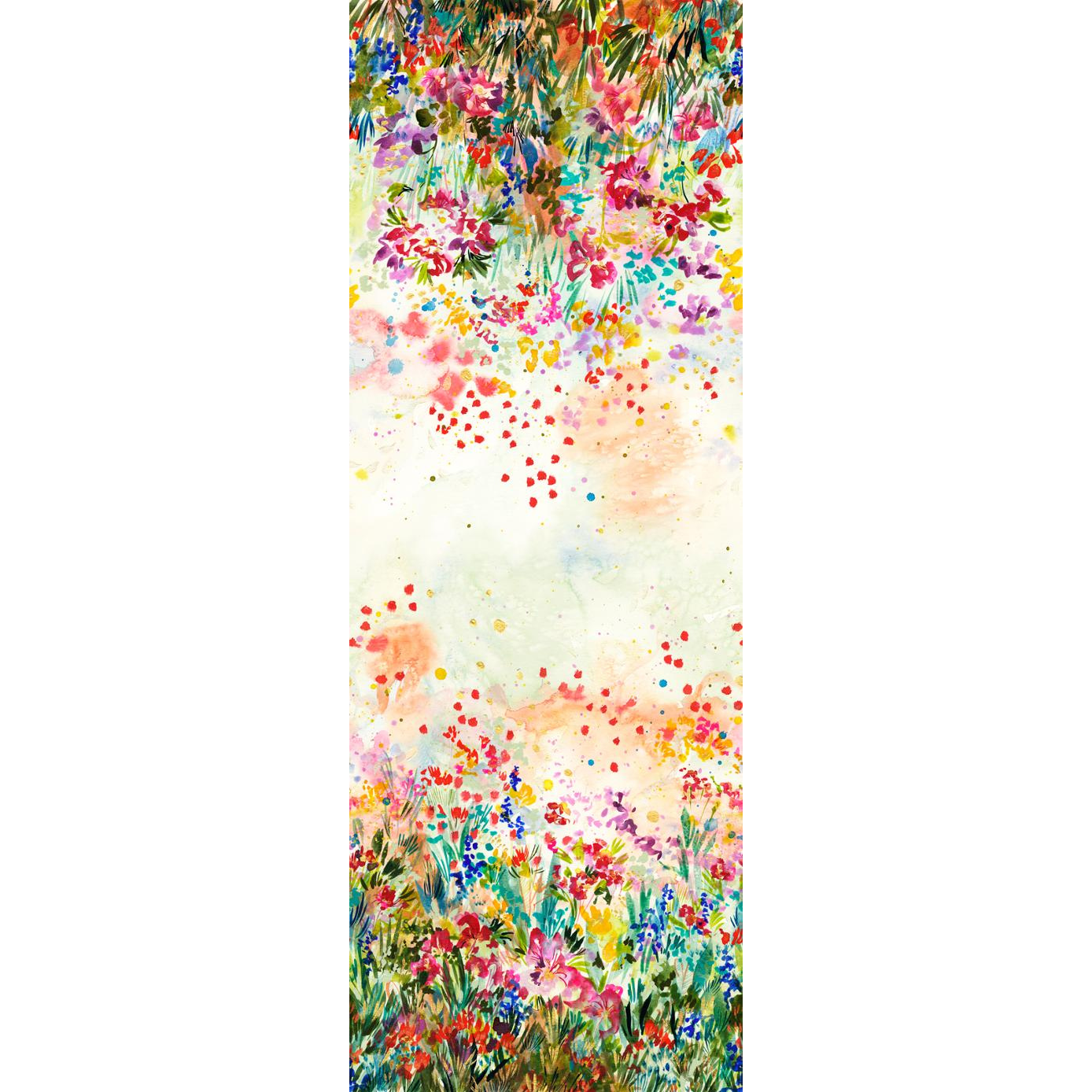 Coming Up Roses Swept Away Ombre Floral Watercolor Fabric