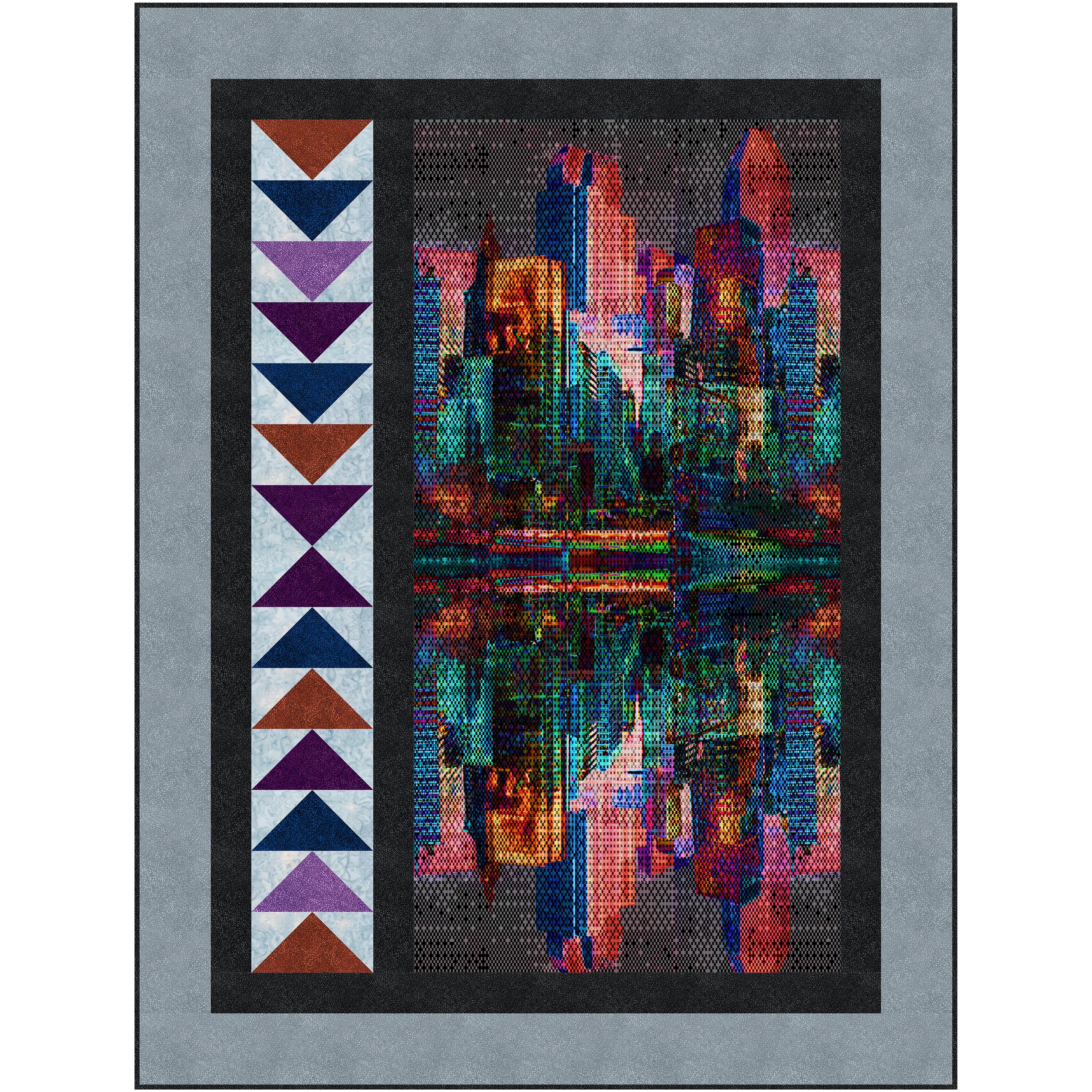 Concrete Jungle Sidewalk Light Bright Quilt Kit