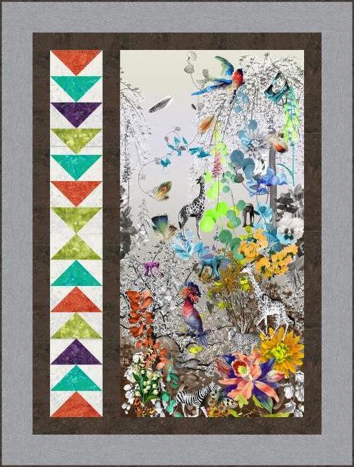 Concrete Jungle Sidewalk Quilt Kit-Hoffman Fabrics-My Favorite Quilt Store