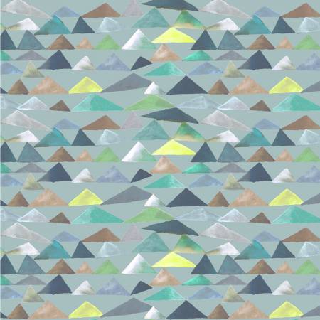 Connections Pale Grey Triangle Rows Fabric-Windham Fabrics-My Favorite Quilt Store