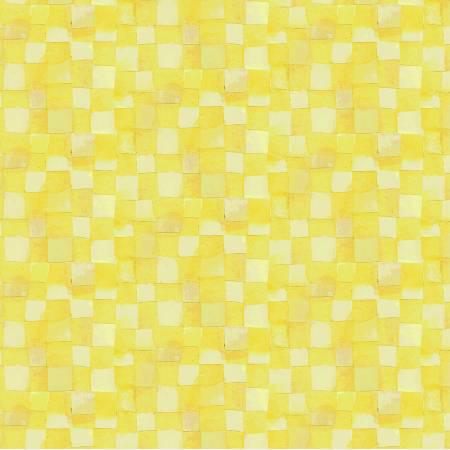 Connections Yellow Checkerboard Fabric