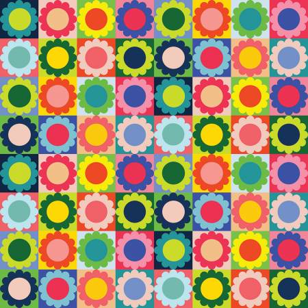 Copacetic Multi Flower Pie Fabric-Riley Blake Fabrics-My Favorite Quilt Store