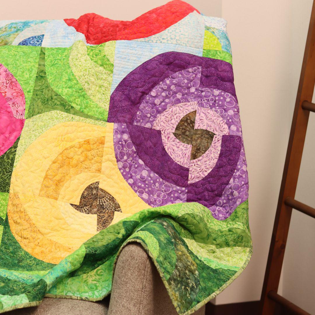 Cosmic Poppies Multicolor Flower Quilt Kit-My Favorite Quilt Store-My Favorite Quilt Store