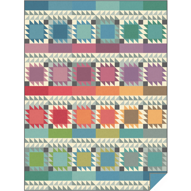 Cottage Cloth Pastel Artisan Blanket Quilt Kit-Andover-My Favorite Quilt Store