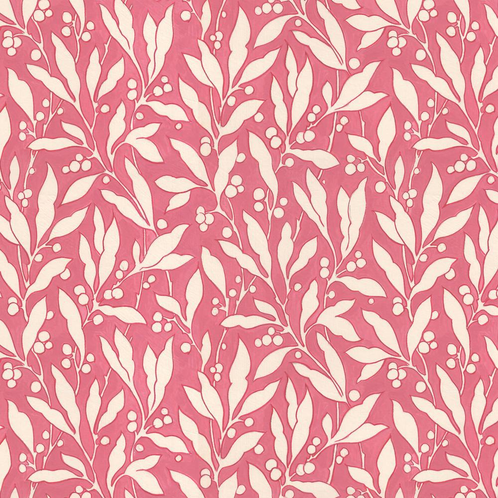 Cottage Garden Pink Leaf & Berry Fabric-Free Spirit Fabrics-My Favorite Quilt Store