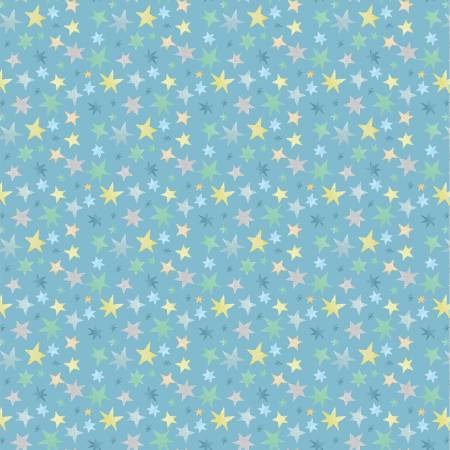 Count on Me Blue Stars Fabric