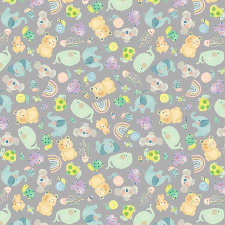 Count on Me Grey Counting Friends Fabric-Windham Fabrics-My Favorite Quilt Store