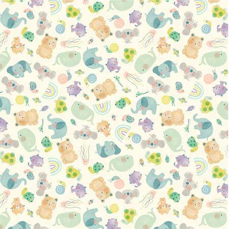 Count on Me Ivory Counting Friends Fabric