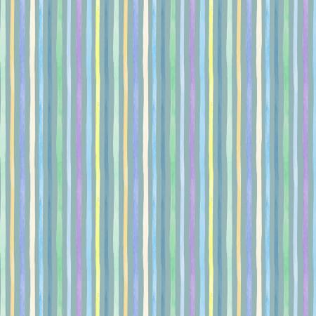 Count on Me Teal Stripe Fabric