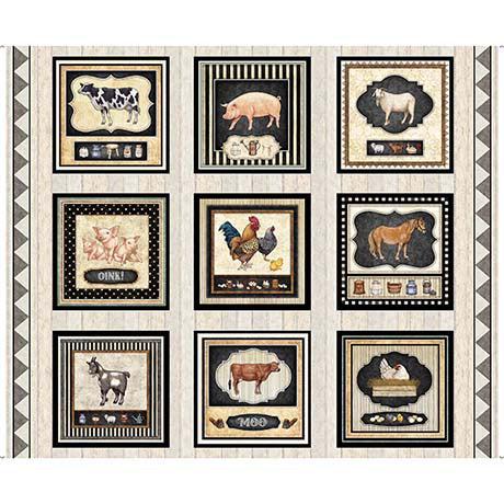 Country Farm Multi Farm Picture Patch 36" Panel-QT Fabrics-My Favorite Quilt Store