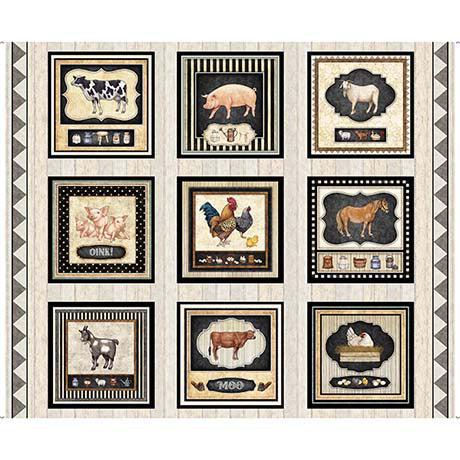 Country Farm Multi Farm Picture Patch 36" Panel