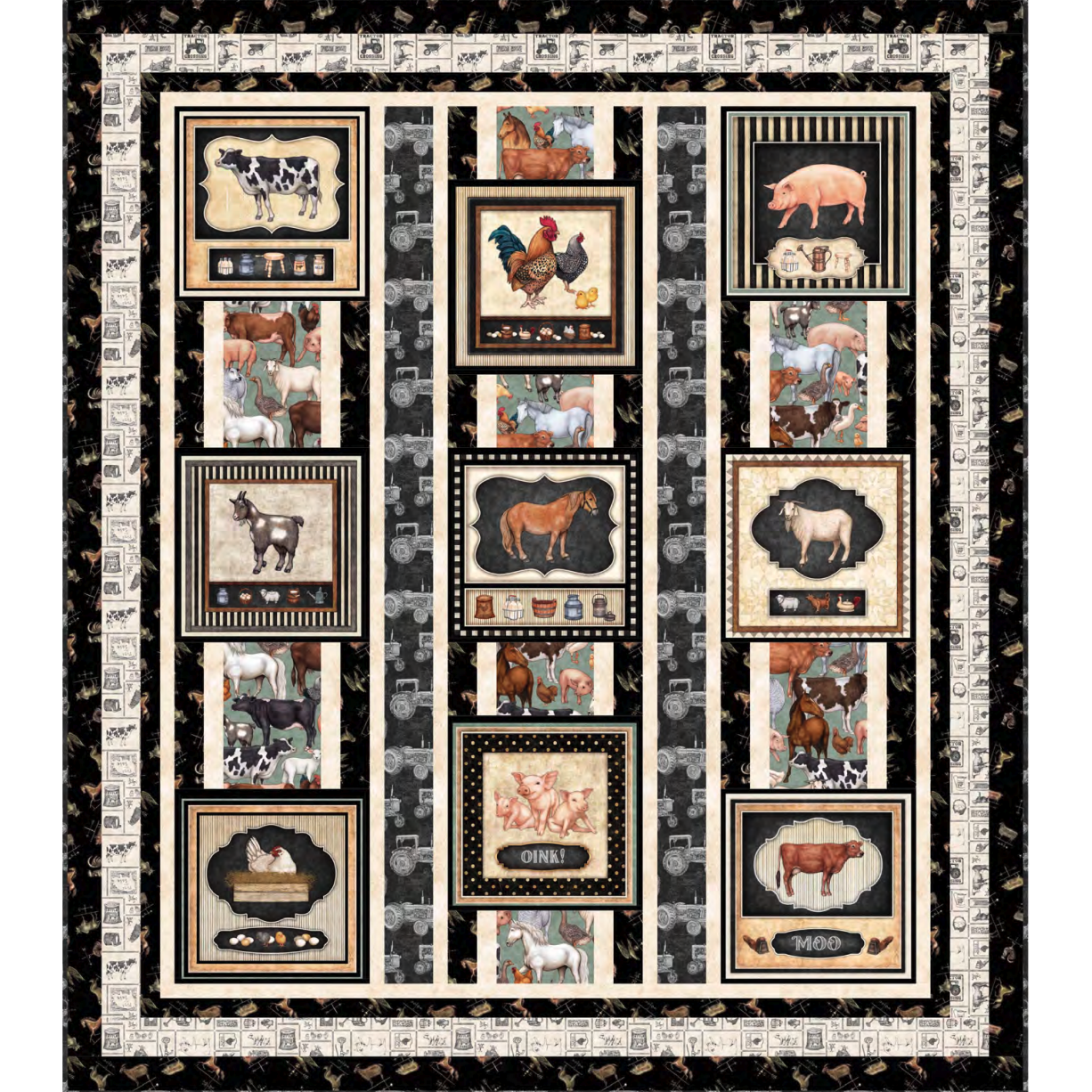 Country Farm Quilt Kit-QT Fabrics-My Favorite Quilt Store