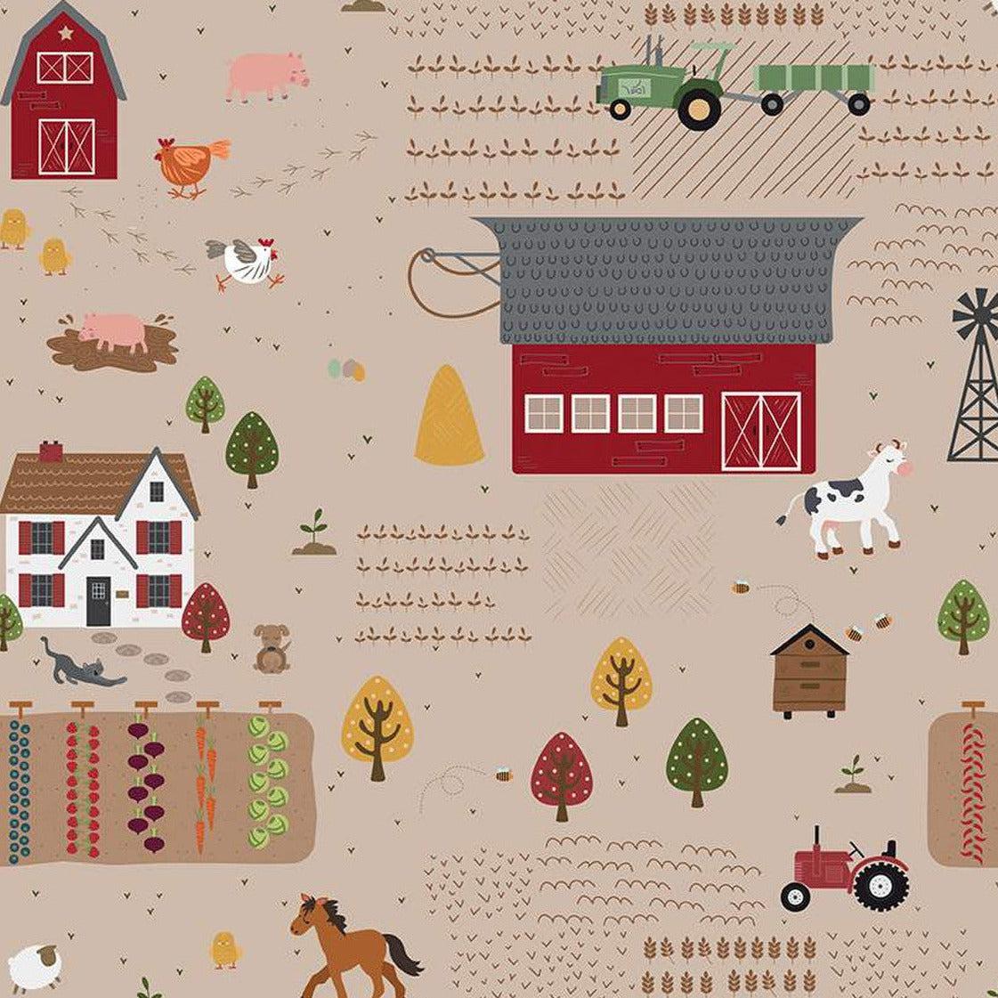 Country Life Main Wheat Fabric