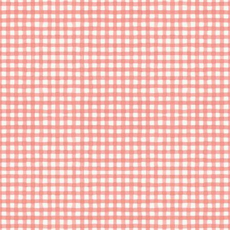 Countryside Coral Gingham Fabric