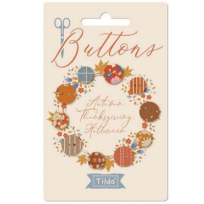 Creating Memories Autumn 10mm & 12mm Buttons 10pc.-Tilda Fabrics-My Favorite Quilt Store