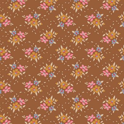 Creating Memories Autumn Brown Frida Fabric