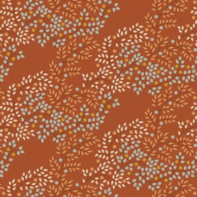 Creating Memories Autumn Copper Berrytangle Fabric-Tilda Fabrics-My Favorite Quilt Store