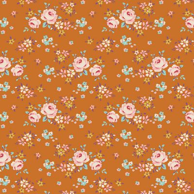 Creating Memories Autumn Ginger Gracie Fabric-Tilda Fabrics-My Favorite Quilt Store
