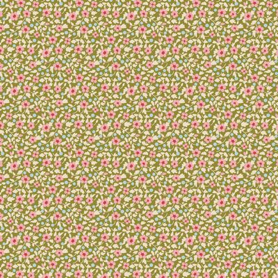 Creating Memories Spring Green Brie Fabric