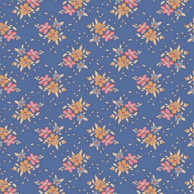 Creating Memories Summer Blue Frida Fabric