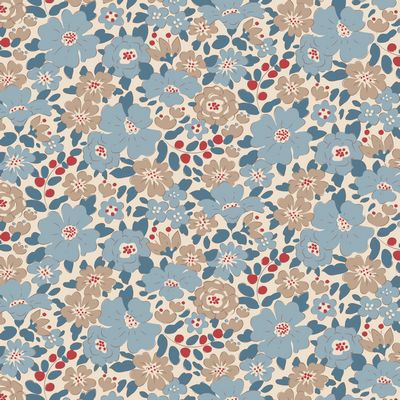 Creating Memories Summer Blue Harper Fabric-Tilda Fabrics-My Favorite Quilt Store