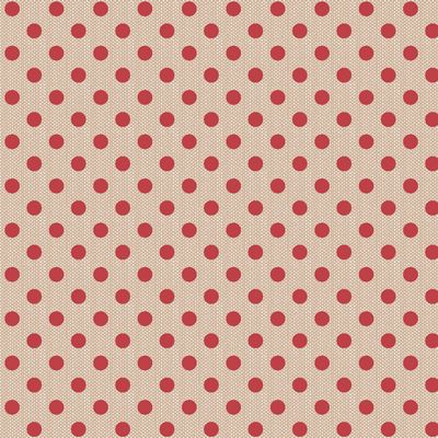 Creating Memories Winter Woven Red Polkadot Fabric