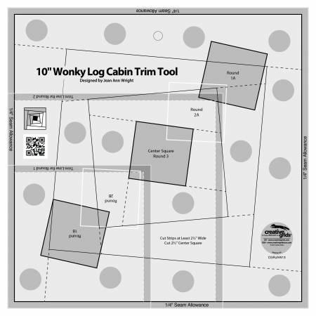 Creative Grids 10in Wonky Log Cabin Trim Tool - Creative Grids USA