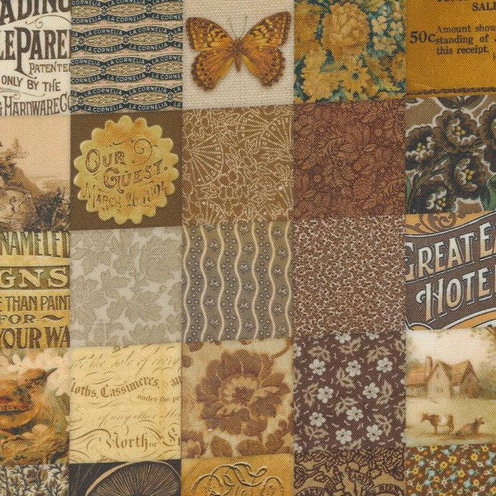 Curated In Color Brown Patchwork Fabric-Moda Fabrics-My Favorite Quilt Store