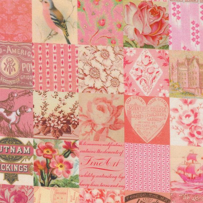 Curated In Color Pink Patchwork Fabric