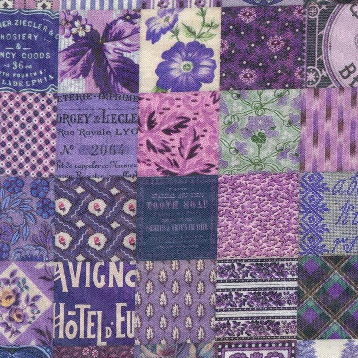 Curated In Color Purple  Patchwork Fabric